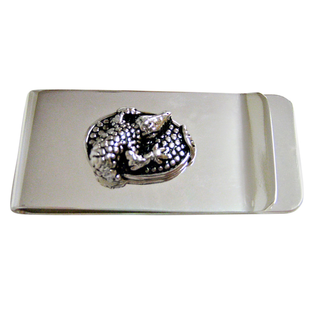 Oval Alligator Design Money Clip